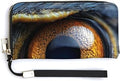 The Eye of A Bald Eagle PU Leather Clutch Long Bifold Wallet, Coin Purse Credit Pass Case, Durable Card-Holder Money Storage for Women Men