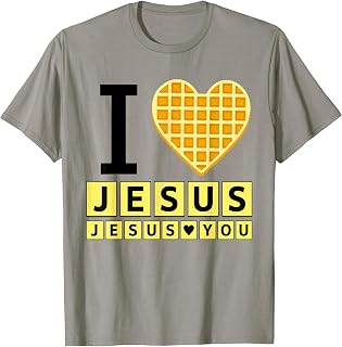 Jesus Loves You Waffle Heart Christian Faith Unisex , , , Long Sleeve Tee