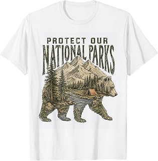 Protect Our Parks National Park Bear Nature Hiking Unisex , , , Long Sleeve Tee