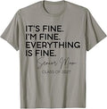 I'm Fine Everything is Fine Senior Mom Class of 2027 Unisex , , , Long Sleeve Tee