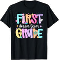 Preppy First Grade Dream Team Back to School Teacher Student Unisex , , , Long Sleeve Tee