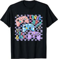 Retro Checkered Level Up 1st Grade Gamer Back to School Cute Unisex , , , Long Sleeve Tee