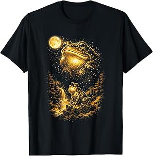 Frog Howling Moon Meme Funny Toad Amphibian Cute Unisex , , , Long Sleeve Tee