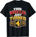4th Wrestling Birthday This Wrestler Just Turned 4 Boys Unisex , , , Long Sleeve Tee