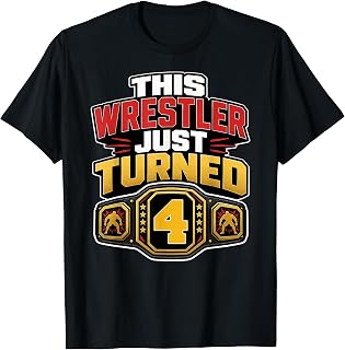 4th Wrestling Birthday This Wrestler Just Turned 4 Boys Unisex , , , Long Sleeve Tee