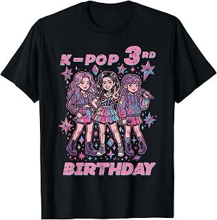 3rd Birthday K-Pop Girls 3 Year Old Kpop Girls Kids Youth Unisex , , , Long Sleeve Tee