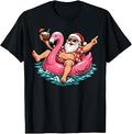 Christmas in July Shirt Boys Kids Santa Flamingo Summer Xmas Unisex , , , Long Sleeve Tee