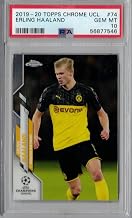 2019-20 Topps Chrome UCL Soccer #74 Erling Haaland Rookie Card Graded PSA 10 Gem Mint Unisex , , , Long Sleeve Tee