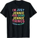 Jennie Here Doing Jennie Things Funny Jennie Name Unisex , , , Long Sleeve Tee