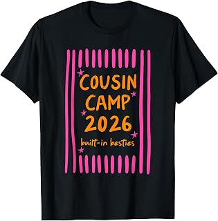 Cousin Camp 2026 Built-in Besties Camping Campfire Summer Unisex , , , Long Sleeve Tee