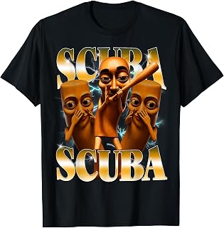 Scuba Tung Tung Sahur Stupid Dance Y2K Brainrot Meme Unisex , , , Long Sleeve Tee