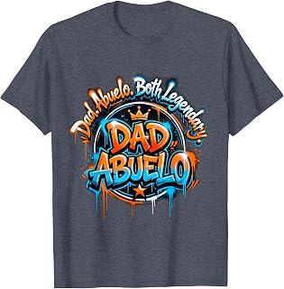 Dad. Abuelo. Both Legendary. Graffiti Badge Design Unisex , , , Long Sleeve Tee