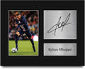 HWC Trading Kylian Mbappe Gifts Signed Printed Autograph Paris Blue and Reds Print Photo Picture Display - US Letter Size