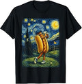 Golf Starry Night Hot Dog Art Unisex , , , Long Sleeve Tee