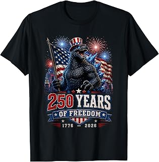 Kaiju Monster Japanese 250 Years 1776 2026 4th of July Unisex , , , Long Sleeve Tee