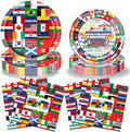 2026 World Soccer Cup Party Decorations, 50Pcs Soccer Party Supplies, Dinner Plates Dessert Plates Napkins for Sports Soccer Theme Birthday Party Favors (Style A)