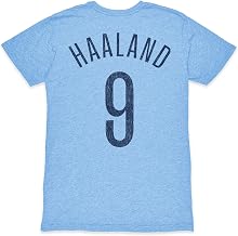 Manchester City Erling Haaland Premium Vintage Twisted Triblend Slub Unisex , , , Long Sleeve Tee