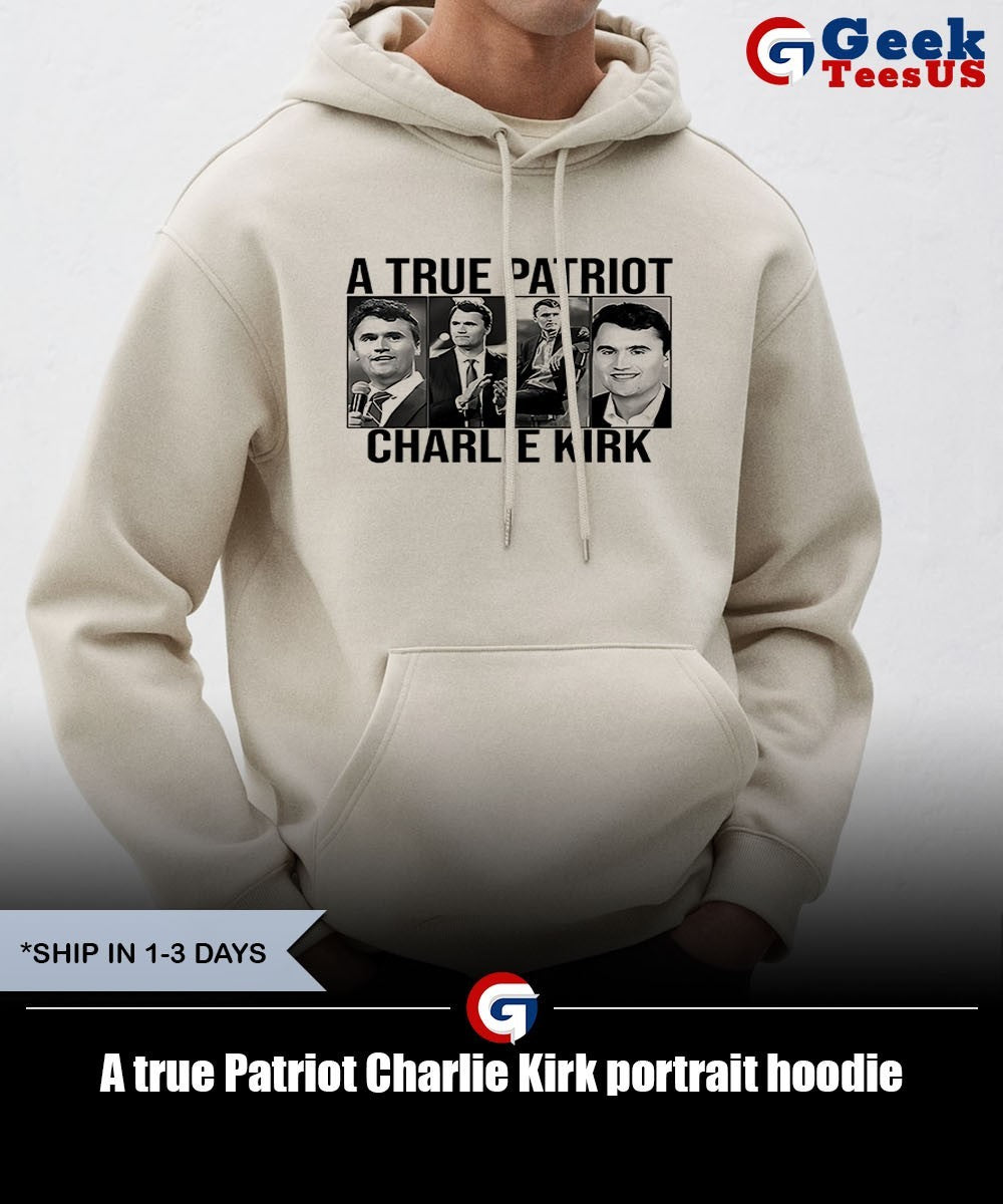 A true Patriot Charlie Kirk portrait shirt Unisex , , , Long Sleeve Tee