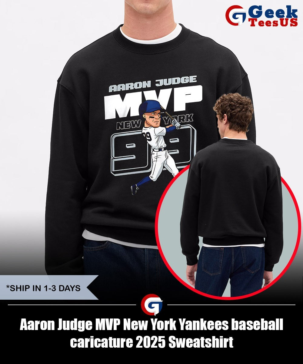 Aaron Judge MVP New York Yankees baseball caricature 2025 shirt Unisex , , , Long Sleeve Tee