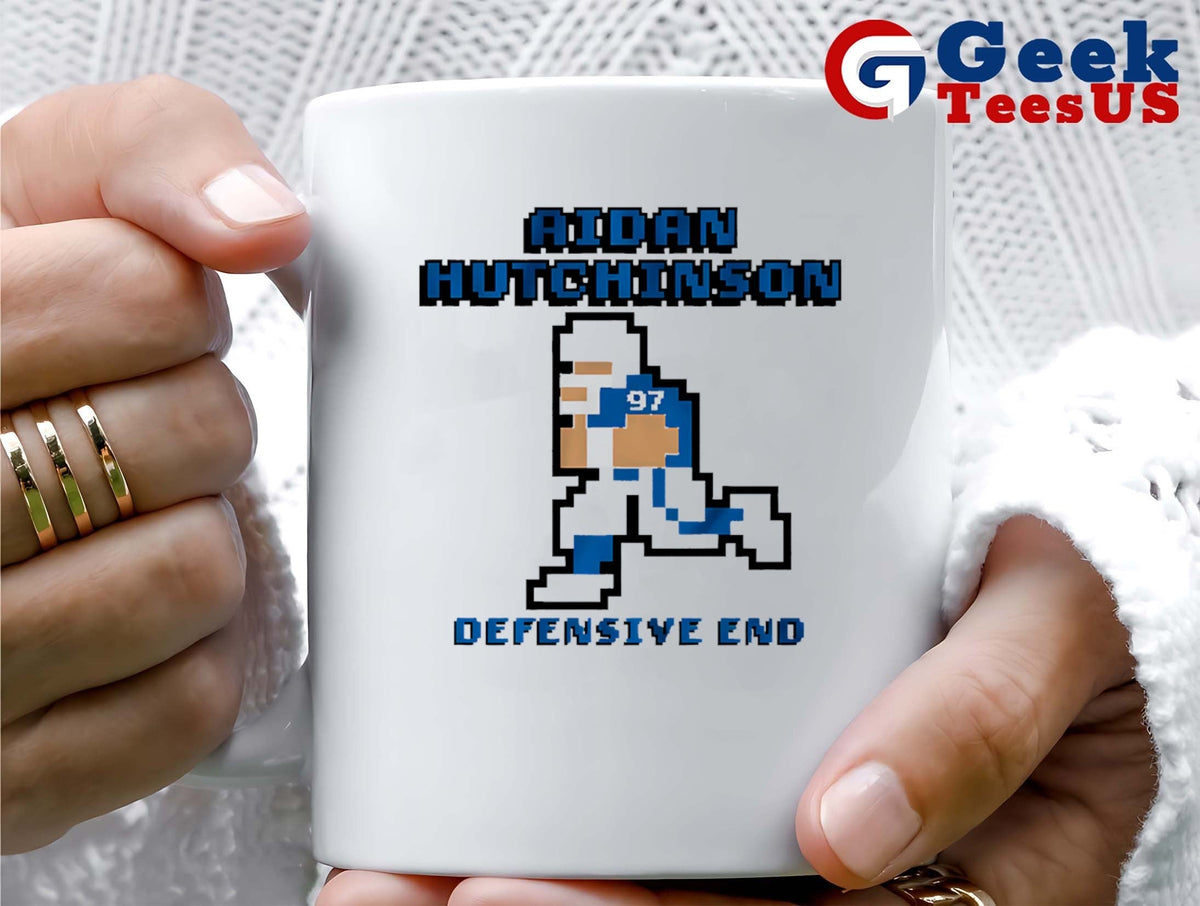 Aidan Hutchinson Detroit Lions football Defensive End 8 bit shirt Unisex , , , Long Sleeve Tee