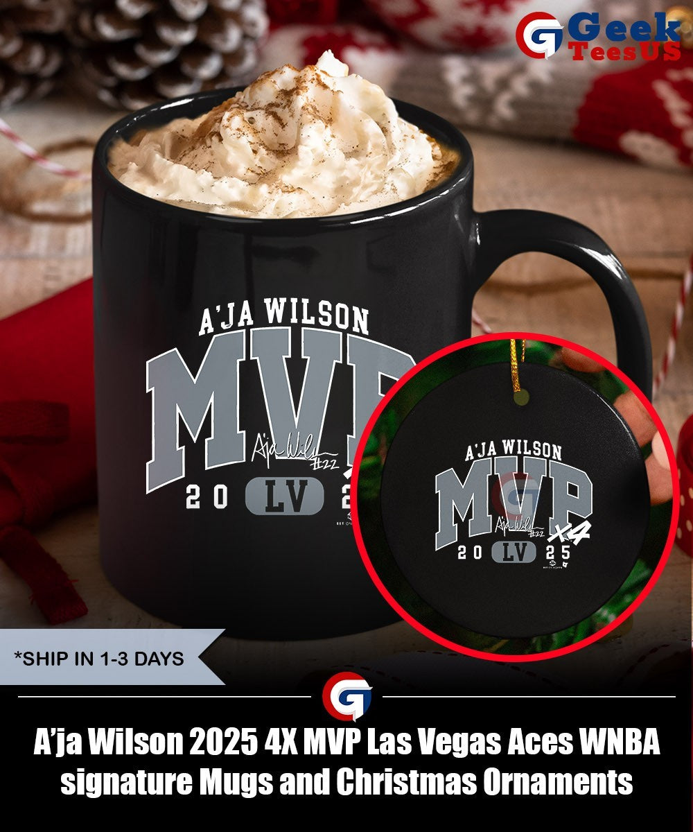 A’ja Wilson 2025 4X MVP Las Vegas Aces WNBA signature shirt Unisex , , , Long Sleeve Tee