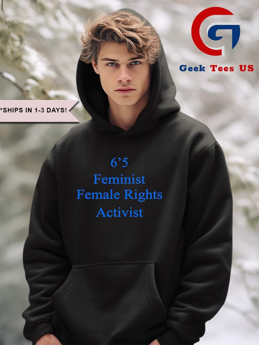 Akshay 6’5 feminist female rights shirt Unisex , , , Long Sleeve Tee