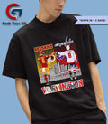 Alexander Ovechkin Washington Capitals fist bump Jayden Daniels Washington Commanders skyline city 2025 signature shirt