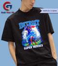 Amon-Ra St. Brown Super Man Jahmyr Gibbs Detroit Lions Super Heroes 2025 signature shirt Unisex , , , Long Sleeve Tee