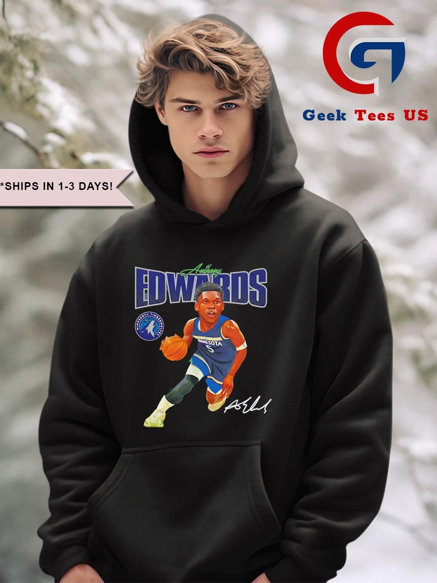 Anthony Edwards Minnesota Timberwolves 2025 caricature shirt Unisex , , , Long Sleeve Tee