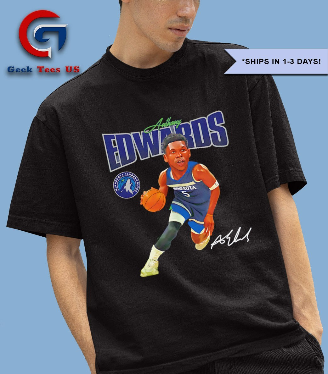 Anthony Edwards Minnesota Timberwolves 2025 caricature shirt Unisex , , , Long Sleeve Tee