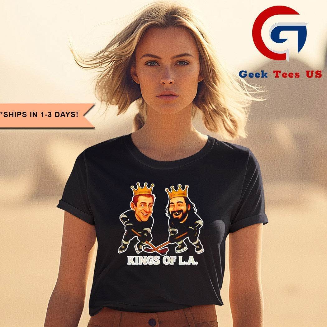 Anze Kopitar and Drew Doughty Kings Of L.A. Hockey caricatures shirt Unisex , , , Long Sleeve Tee