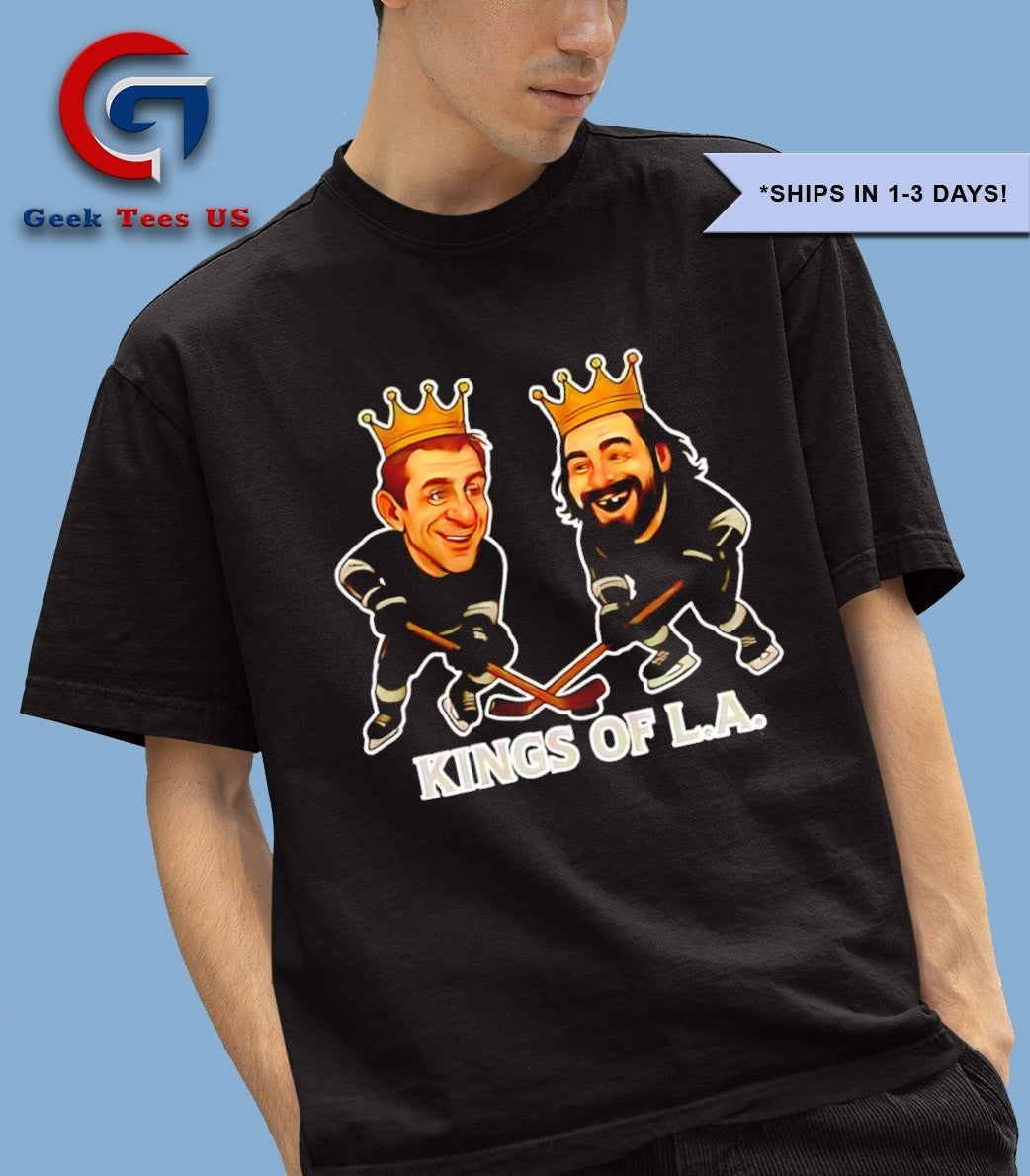 Anze Kopitar and Drew Doughty Kings Of L.A. Hockey caricatures shirt Unisex , , , Long Sleeve Tee