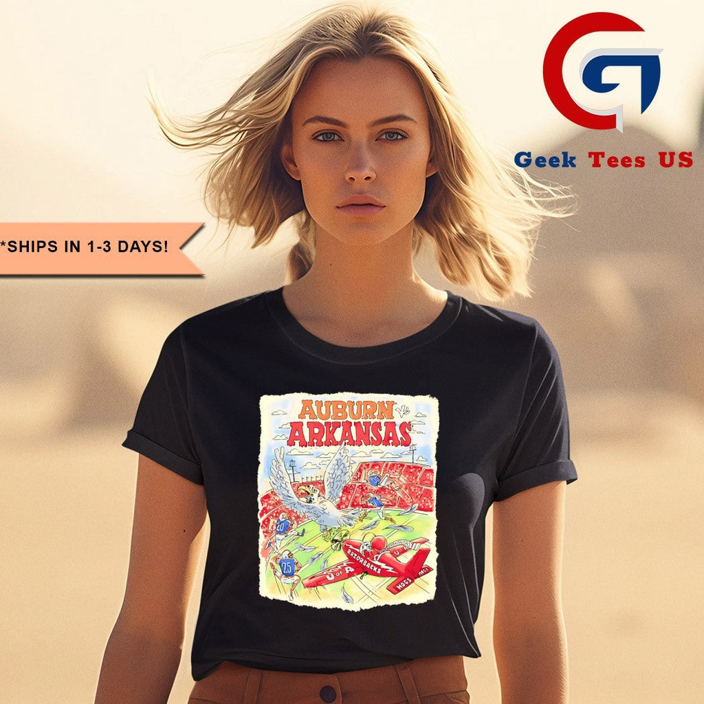 Arkansas Razorbacks vs Auburn Tigers Game Day 2025 shirt Unisex , , , Long Sleeve Tee