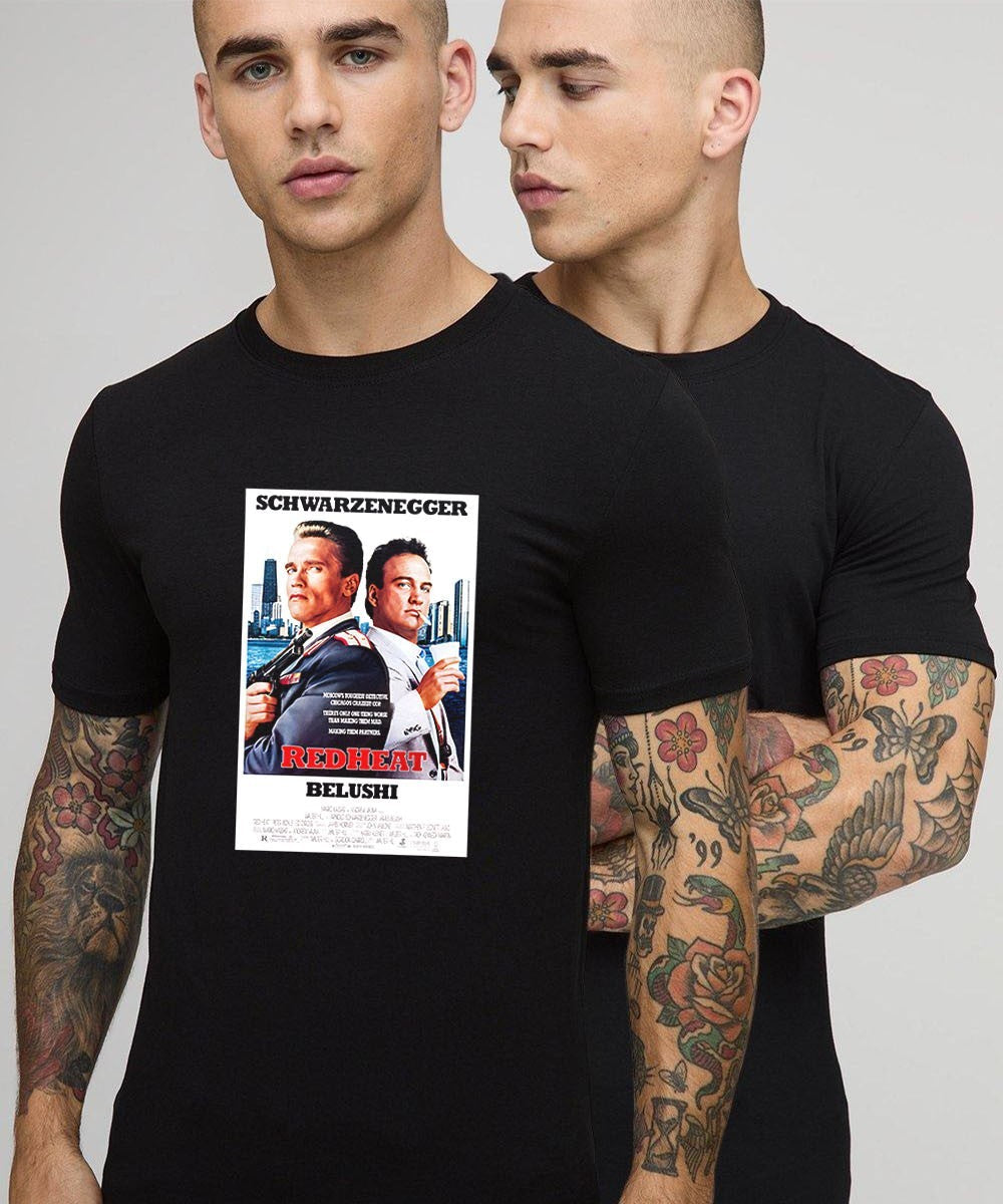 Arnold Schwarzenegger and James Belushi Schwarzenegger RedHeat shirt Unisex , , , Long Sleeve Tee