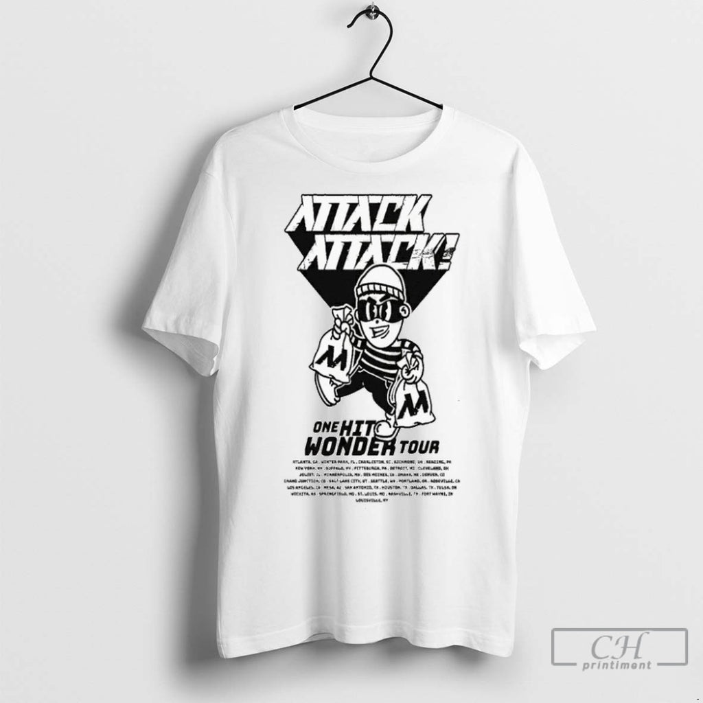Attack Attack One Hit Wonder Tour 2025 T Shirt Jpg