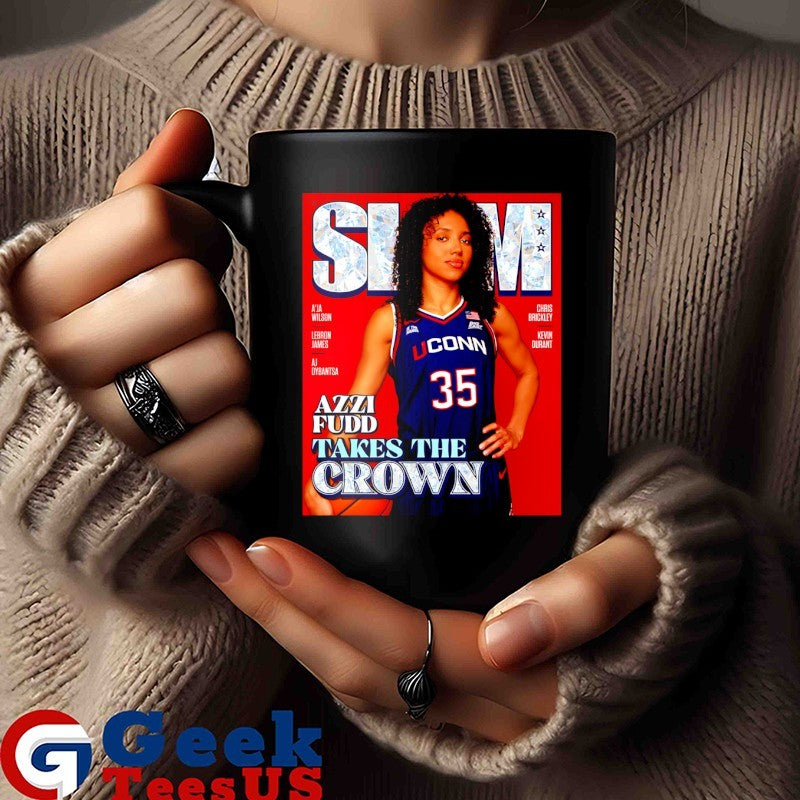 Azzi Fudd UConn Huskies WNBA Takes the Crown 2025 Final Four MOP Slam shirt Unisex , , , Long Sleeve Tee