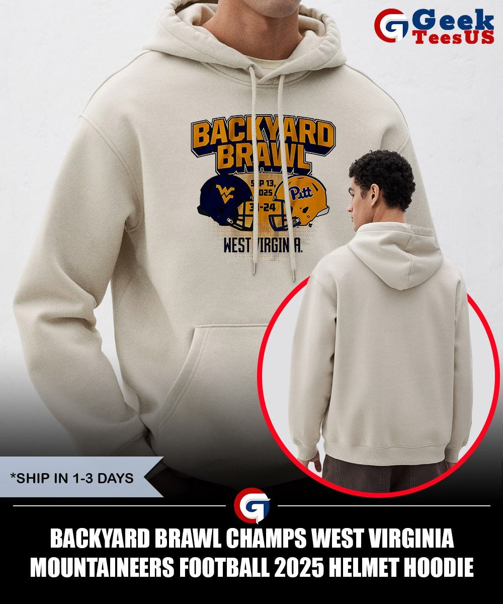 Backyard Brawl Champs West Virginia Mountaineers football 2025 helmet shirt Unisex , , , Long Sleeve Tee