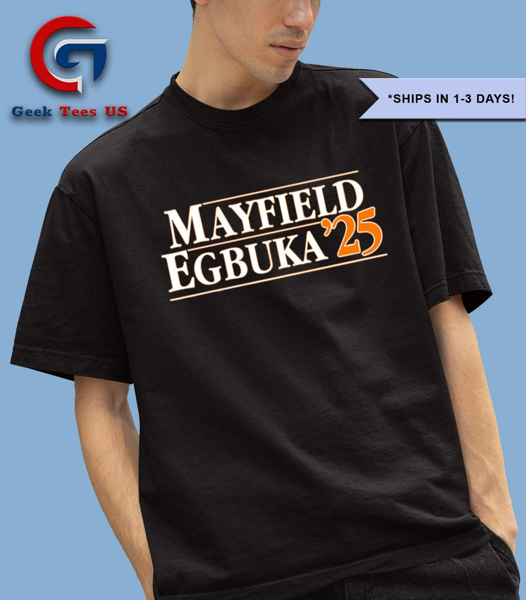 Baker Mayfield and Emeka Egbuka Mayfield-Egbuka ’25 Tampa Bay Buccaneers shirt Unisex , , , Long Sleeve Tee