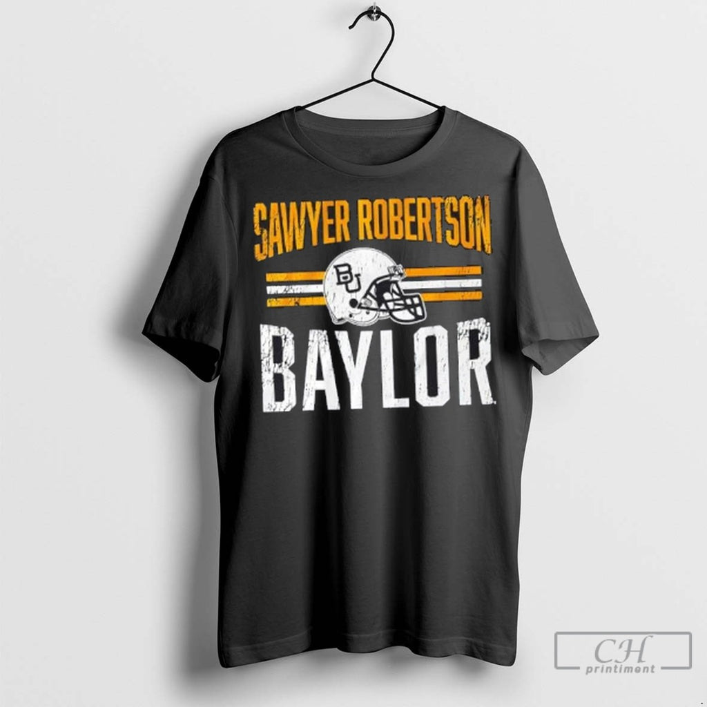 Baylor Football Sawyer Robertson Helmet Hero T Shirt Jpg