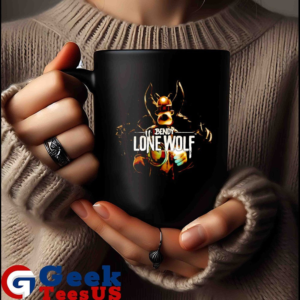 Bendy lone wolf cartoon shirt Unisex , , , Long Sleeve Tee