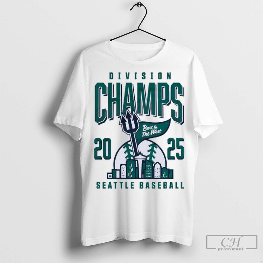Best In The West Division Champs Seattle Baseball 2025 T Shirt Jpg