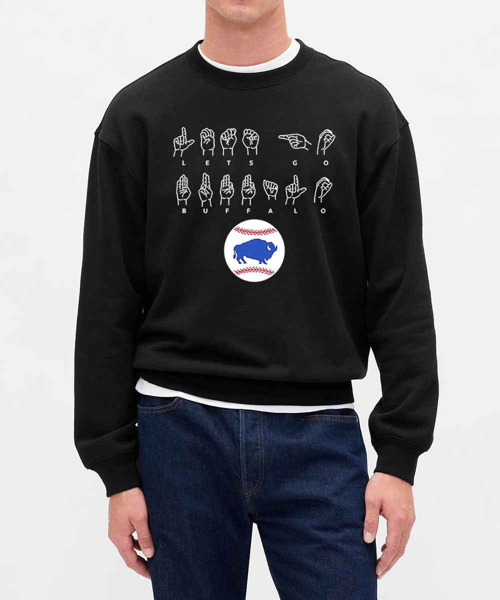 Bisons Let’s Go Buffalo Asl Language shirt Unisex , , , Long Sleeve Tee