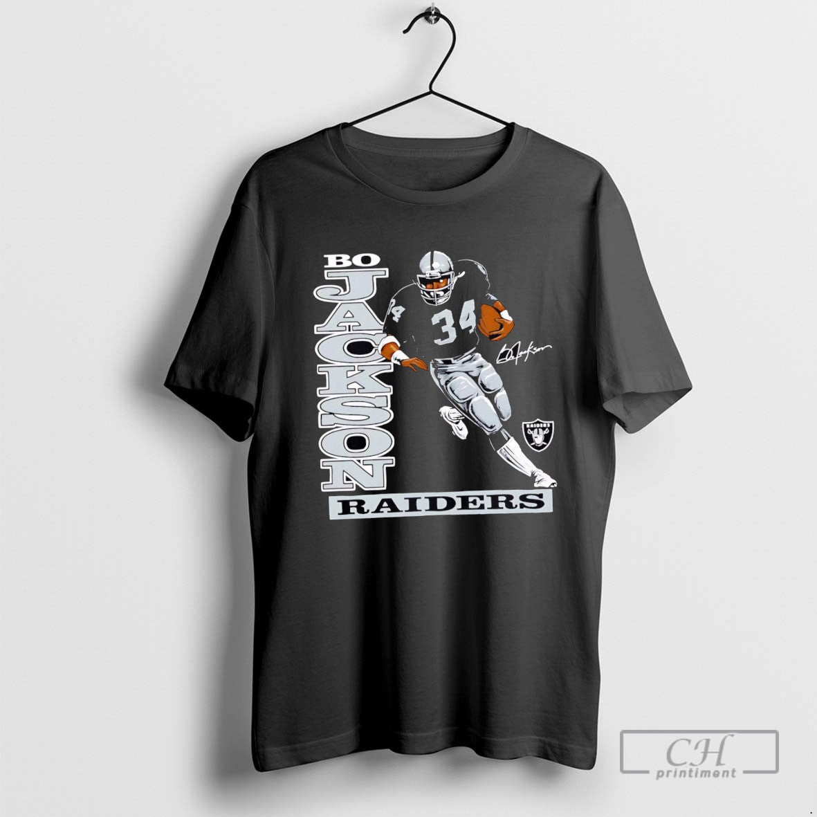 Bo Jackson Raiders 34 American Football Player Long Sleeve