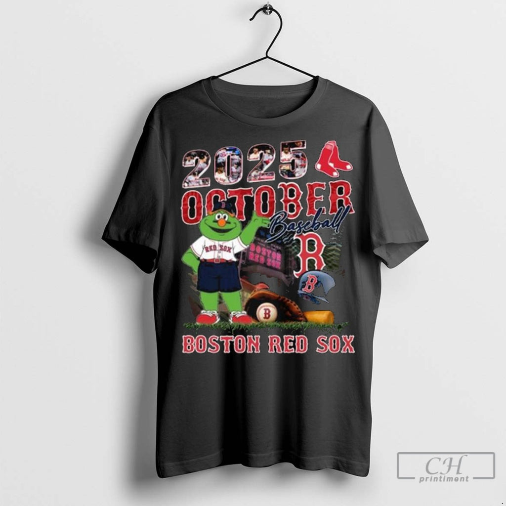 Boston Red Sox Mascot 2025 October Baseball Long Sleve T Shirt Jpg