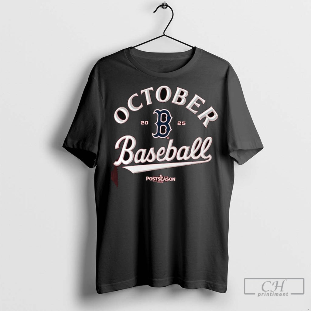 Boston Red Sox October Baseball 2025 Mlb Postseason Locker Room Long Sleve