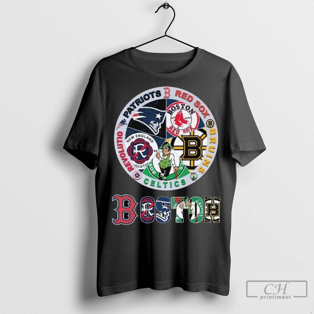 Boston Sports 2025 Patriots Red Sox Bruins Celtics And Revolutio Long Sleve