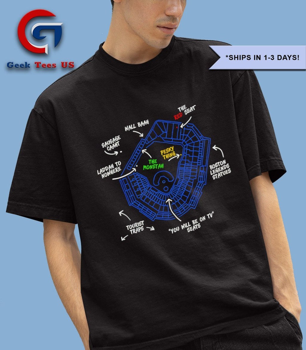 Boston’s Ballpaahk Map shirt Unisex , , , Long Sleeve Tee