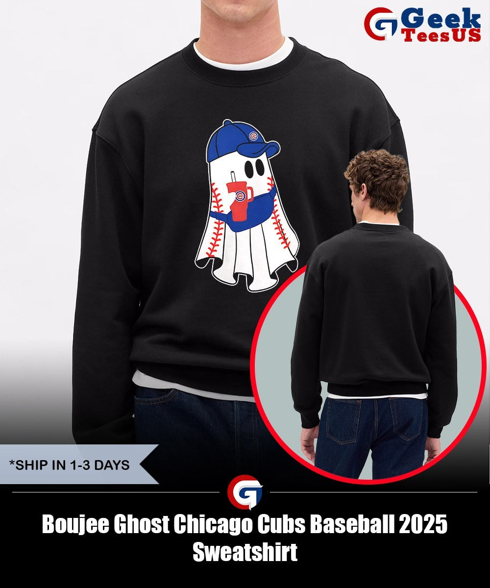 Boujee Ghost Chicago Cubs Baseball 2025 shirt Unisex , , , Long Sleeve Tee