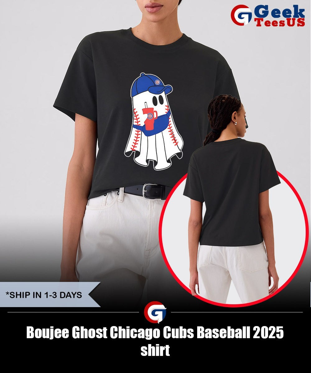 Boujee Ghost Chicago Cubs Baseball 2025 shirt Unisex , , , Long Sleeve Tee