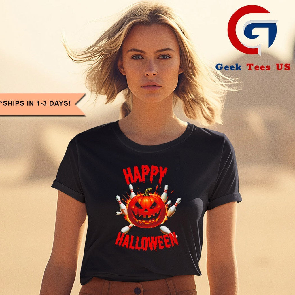 Bowling happy Halloween shirt Unisex , , , Long Sleeve Tee